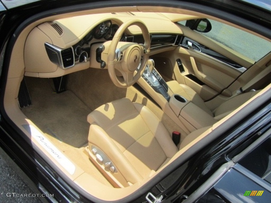 2014 Panamera 4 - Black / Luxor Beige photo #18