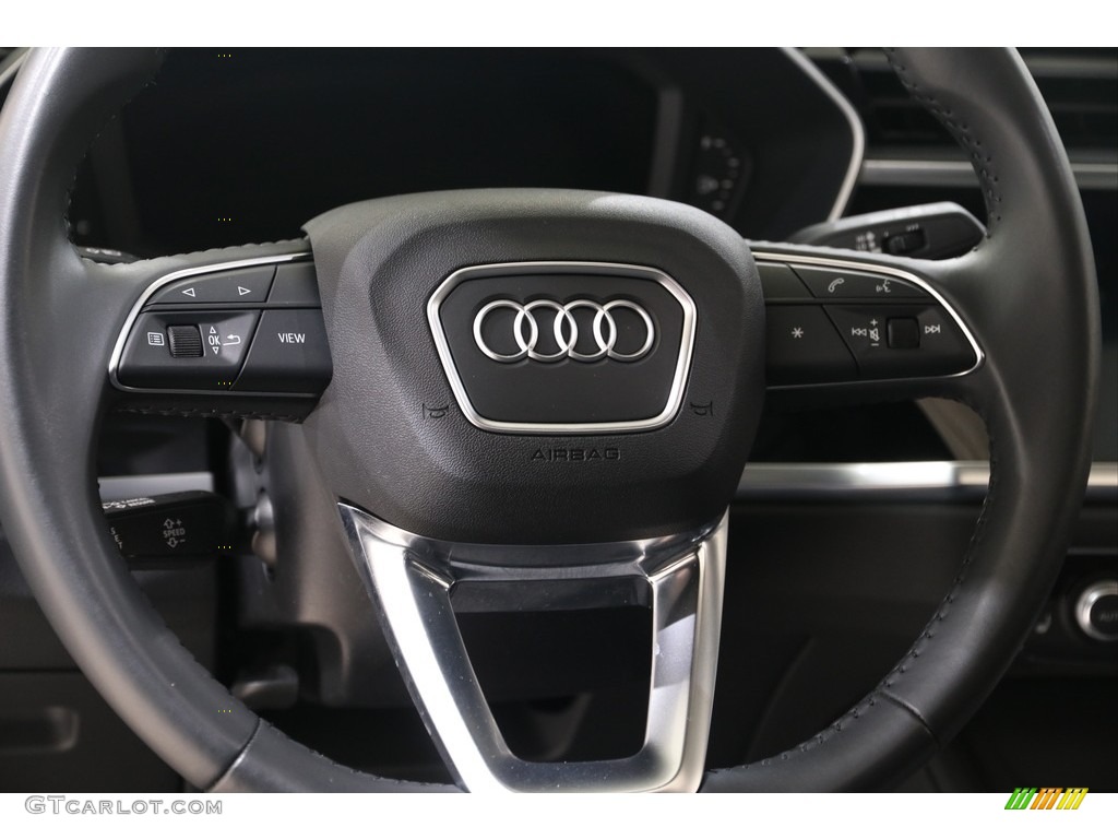 2019 Audi Q3 Premium quattro Black Steering Wheel Photo #139216644