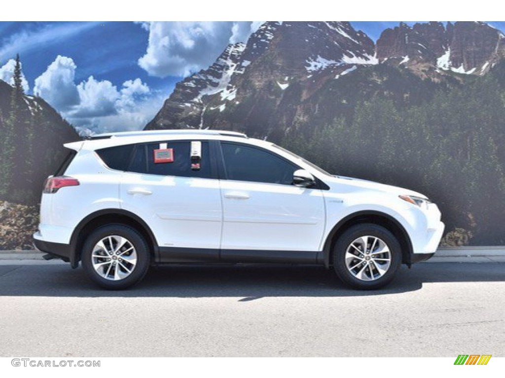 2018 RAV4 XLE AWD Hybrid - Super White / Black photo #1