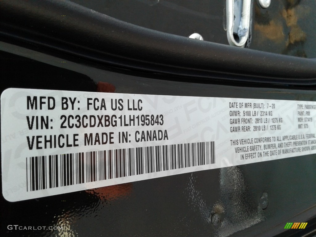 2020 Charger SXT - Pitch Black / Black photo #29