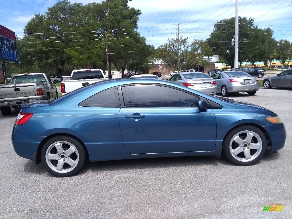 2008 Civic LX Coupe - Atomic Blue Metallic / Gray photo #2