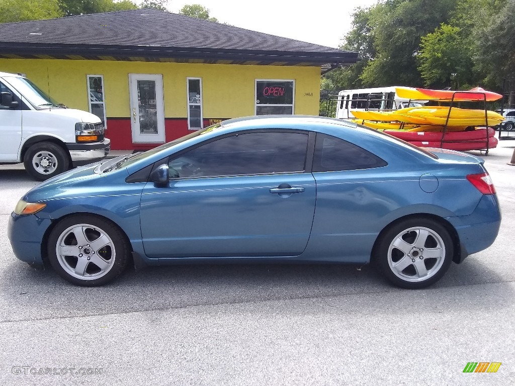 2008 Civic LX Coupe - Atomic Blue Metallic / Gray photo #6