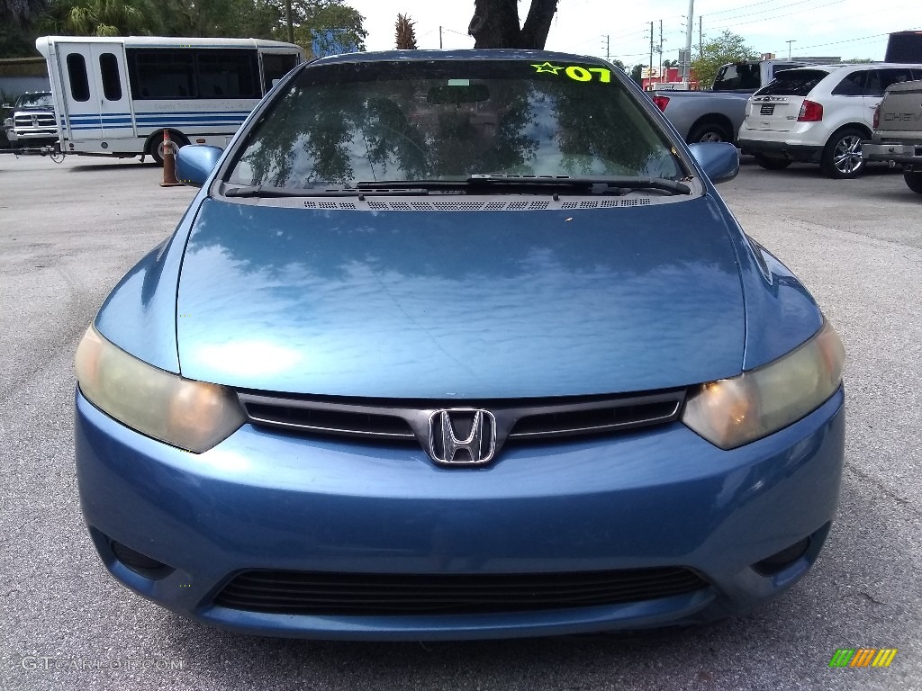2008 Civic LX Coupe - Atomic Blue Metallic / Gray photo #8