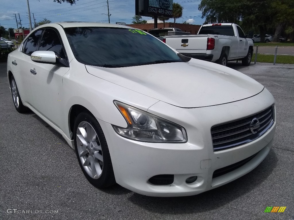 Winter Frost White Nissan Maxima