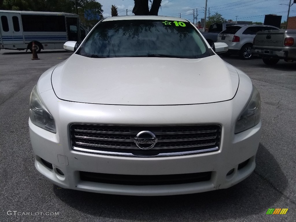 2010 Maxima 3.5 S - Winter Frost White / Charcoal photo #8
