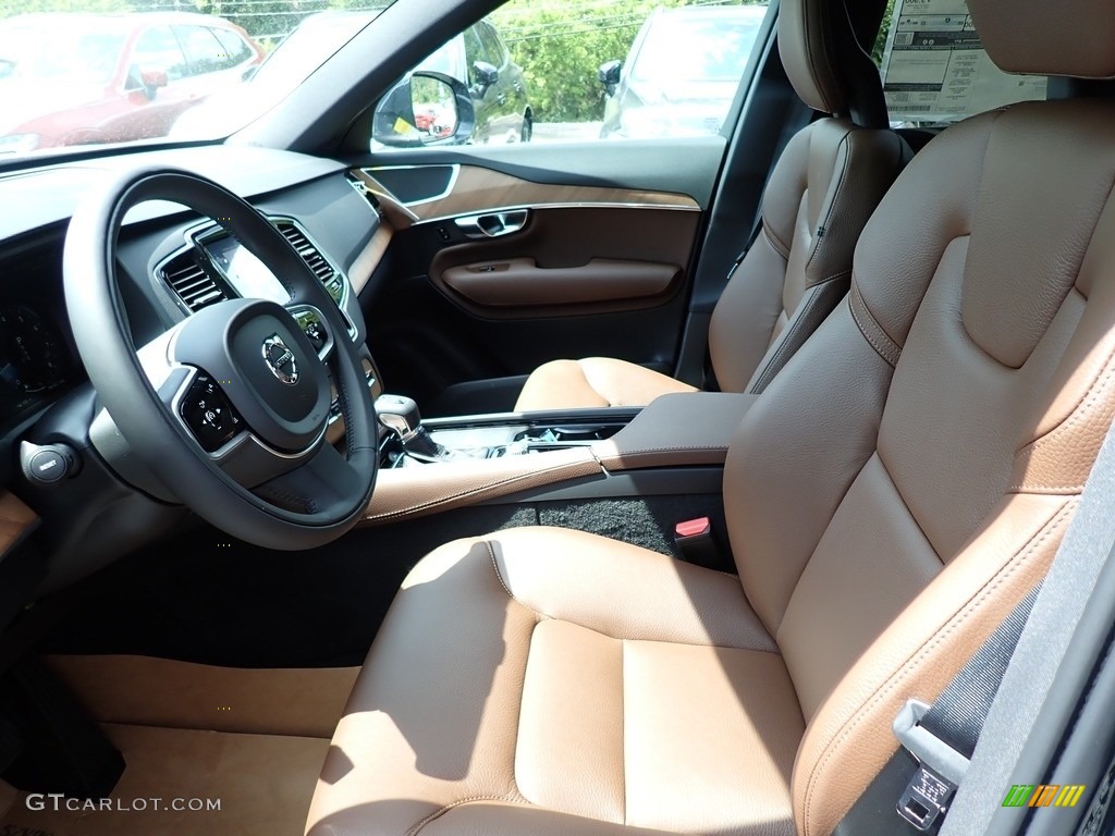 2021 XC90 T6 AWD Momentum - Savile Gray Metallic / Maroon Brown/Charcoal photo #7