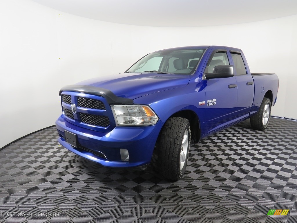 2014 1500 Express Quad Cab 4x4 - Blue Streak Pearl Coat / Black/Diesel Gray photo #7