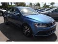 2017 Silk Blue Metallic Volkswagen Jetta SE  photo #2