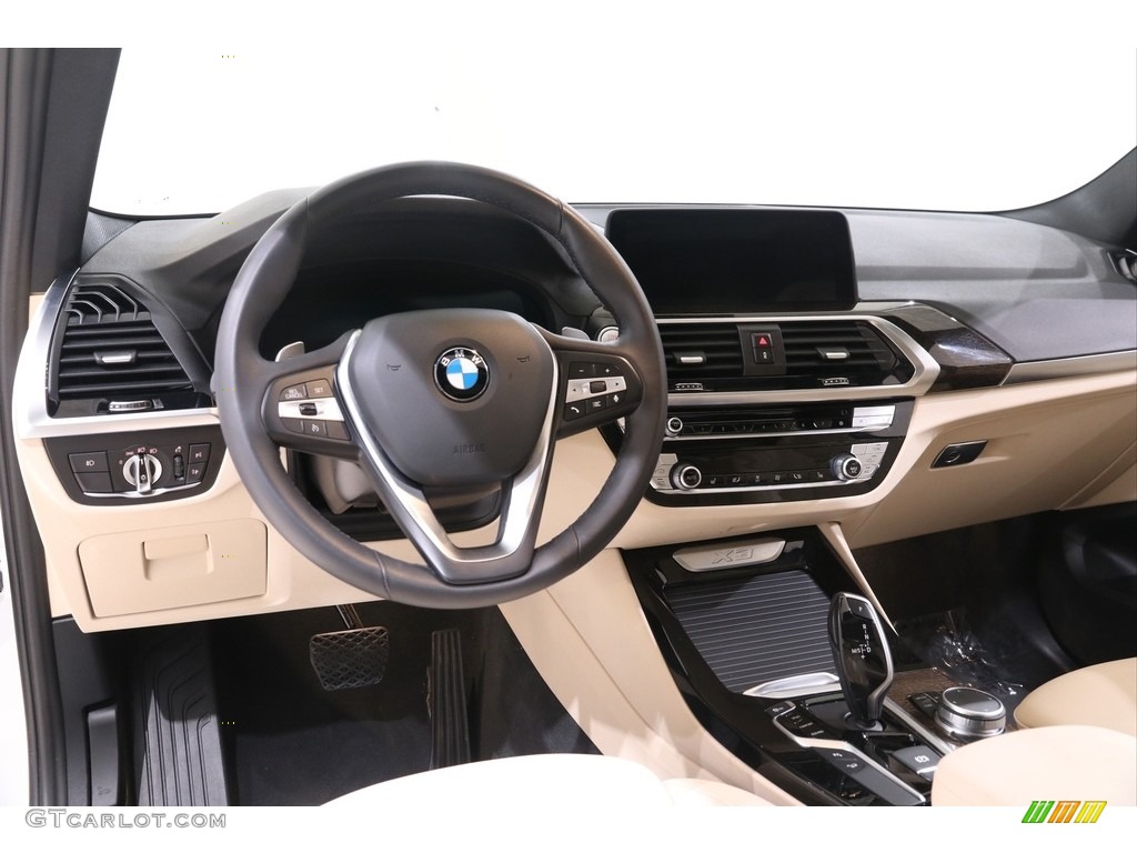 2020 BMW X3 xDrive30i Canberra Beige/Black Dashboard Photo #139228613
