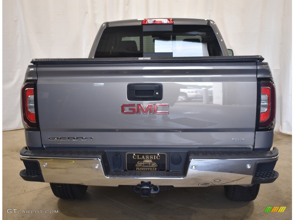 2017 Sierra 1500 SLT Double Cab 4WD - Pepperdust Metallic / Jet Black photo #3