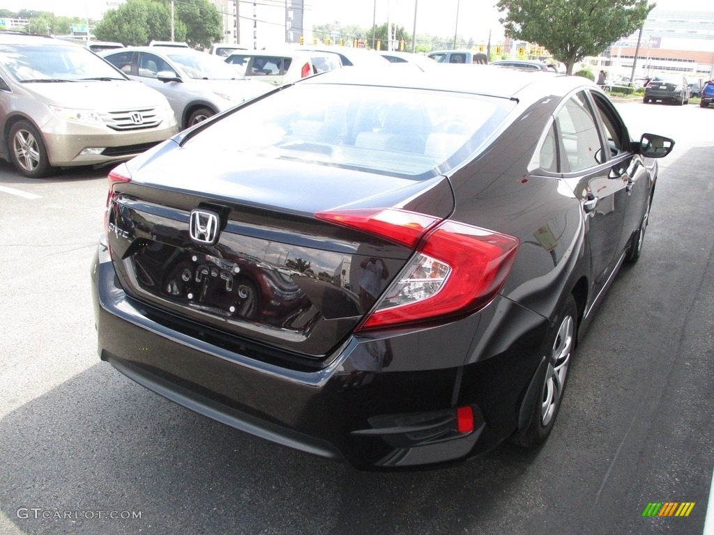 2018 Civic LX Sedan - Burgundy Night Pearl / Gray photo #5