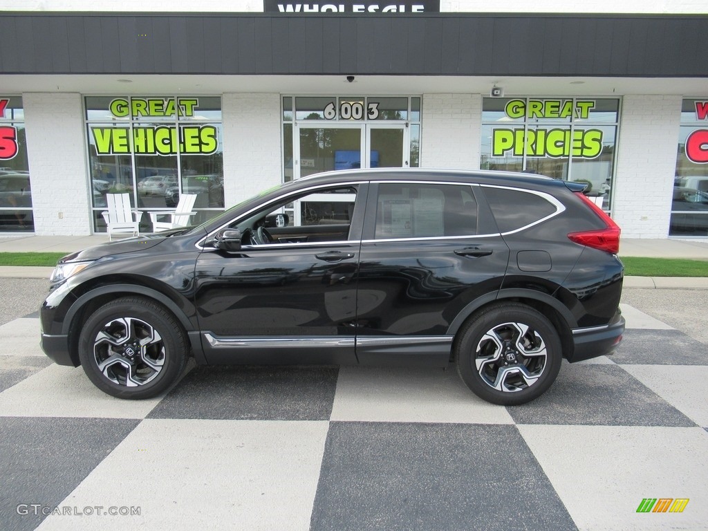 2018 CR-V Touring - Crystal Black Pearl / Black photo #1