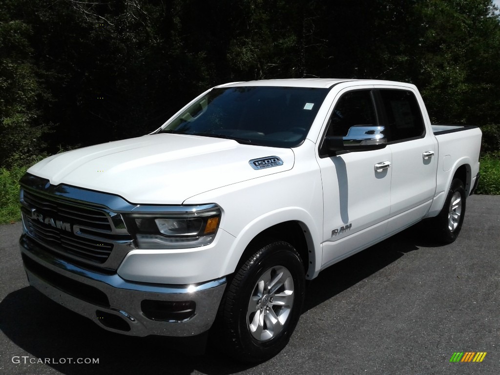 Bright White 2020 Ram 1500 Laramie Crew Cab 4x4 Exterior Photo #139232891