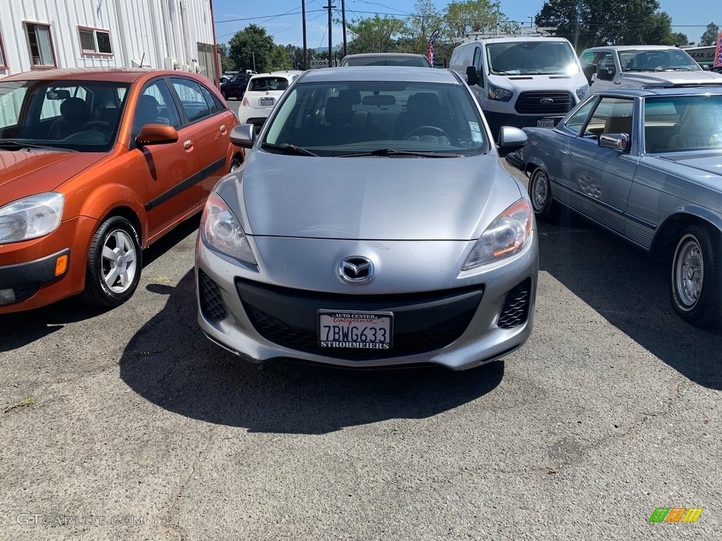 2013 MAZDA3 i SV 4 Door - Dolphin Gray Mica / Black photo #2