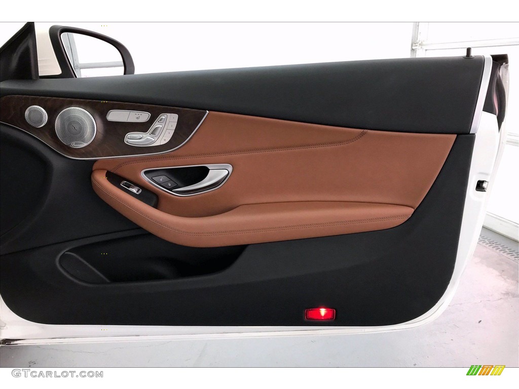 2017 Mercedes-Benz C 300 Coupe Saddle Brown/Black Door Panel Photo #139233722