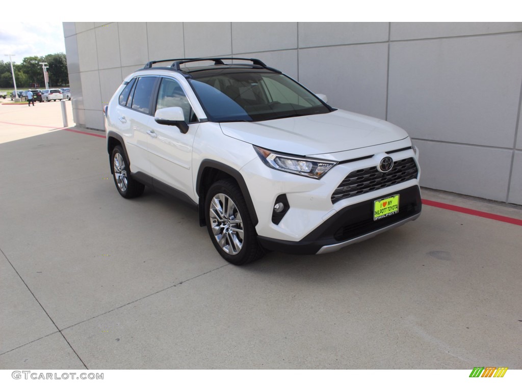 2019 RAV4 Limited - Blizzard White Pearl / Black photo #2