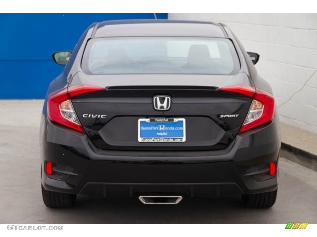 2020 Civic Sport Sedan - Crystal Black Pearl / Black photo #6