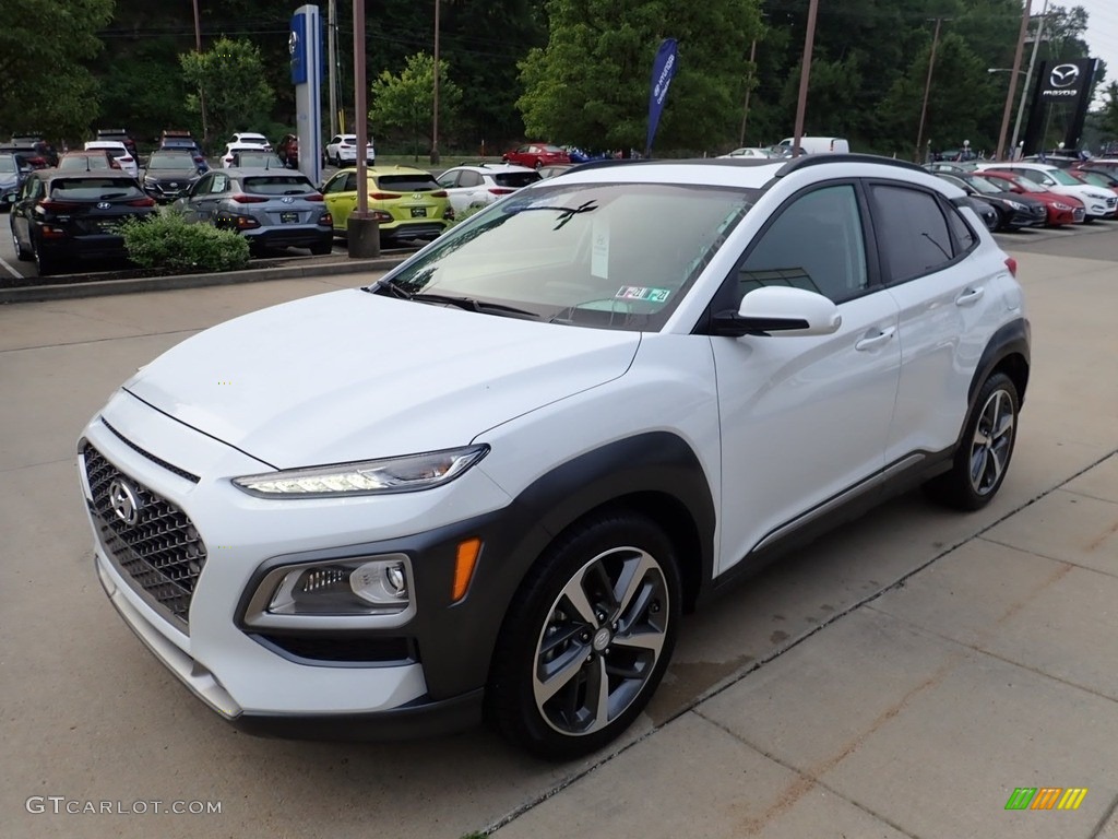 Chalk White 2020 Hyundai Kona Limited AWD Exterior Photo #139248097