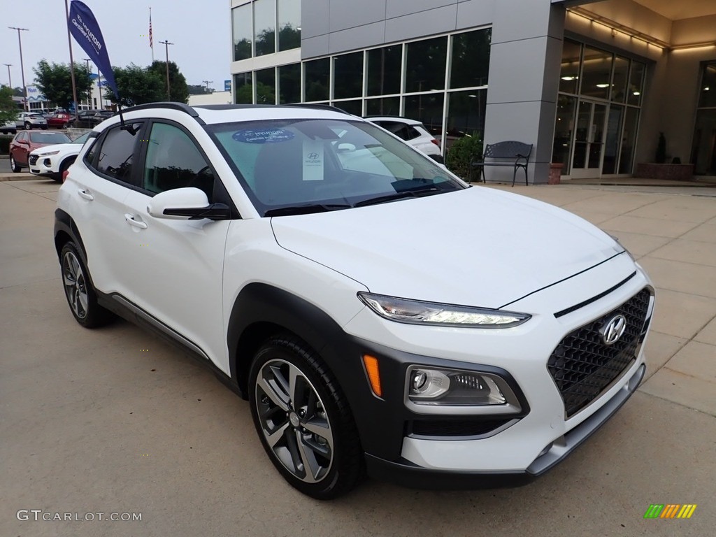 Chalk White 2020 Hyundai Kona Limited AWD Exterior Photo #139248139
