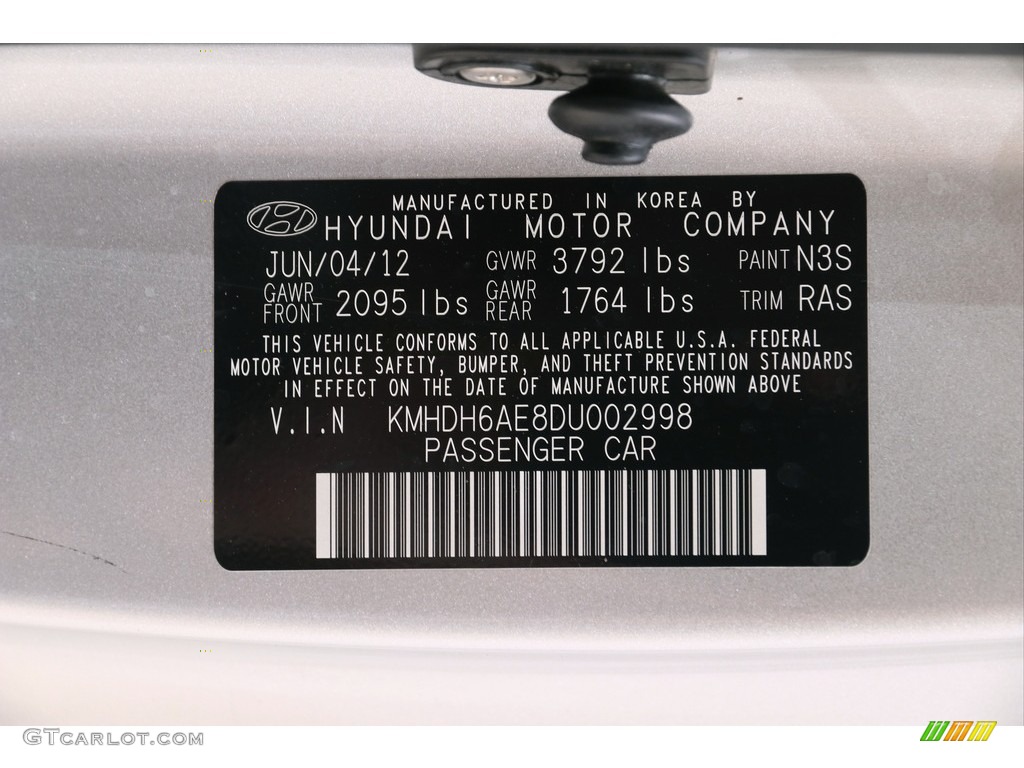 2013 Elantra Coupe GS - Silver / Gray photo #28
