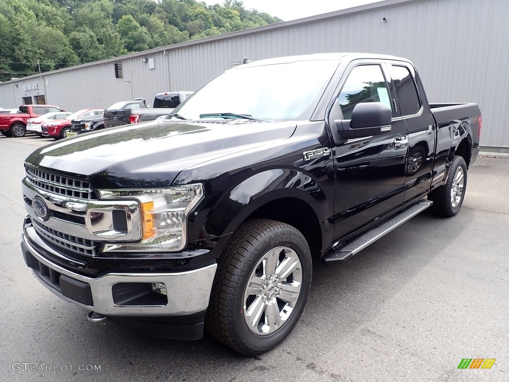 2020 F150 XLT SuperCab 4x4 - Agate Black / Medium Earth Gray photo #5