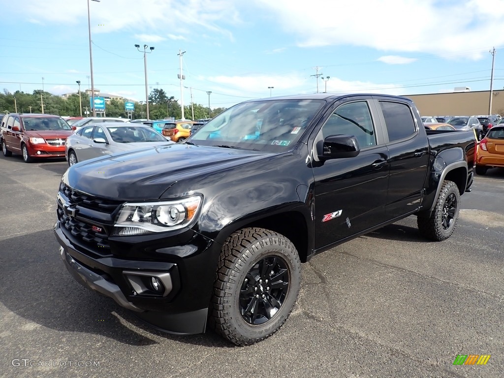 Black 2021 Chevrolet Colorado Z71 Crew Cab 4x4 Exterior Photo #139250509