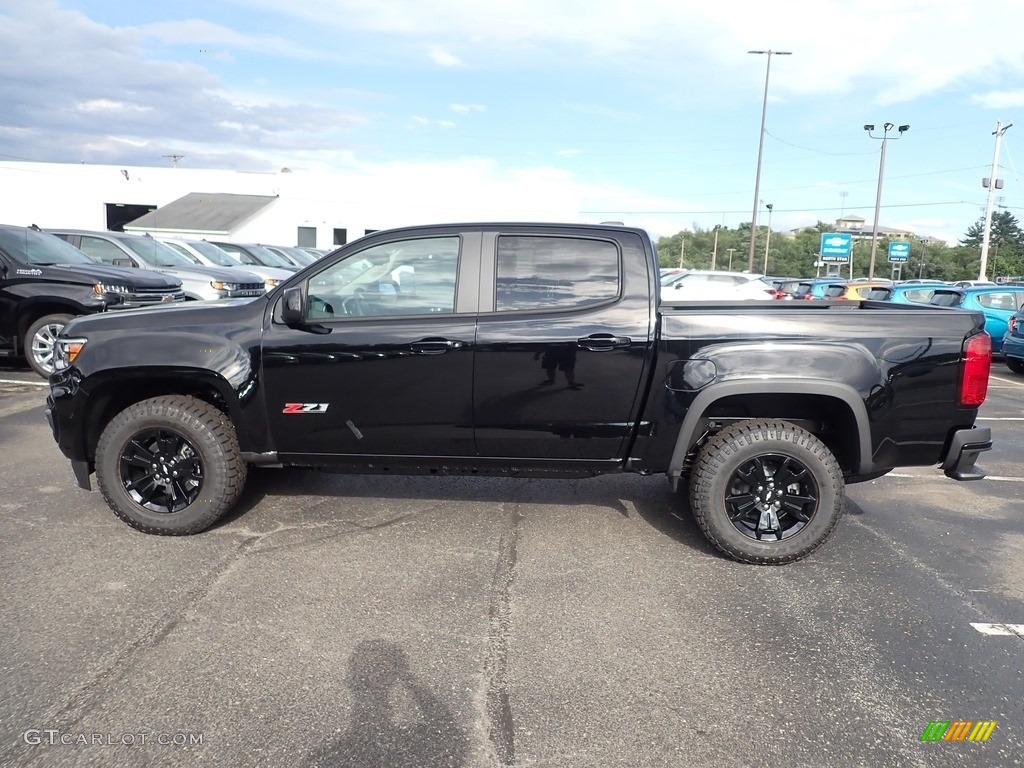 Black 2021 Chevrolet Colorado Z71 Crew Cab 4x4 Exterior Photo #139250530