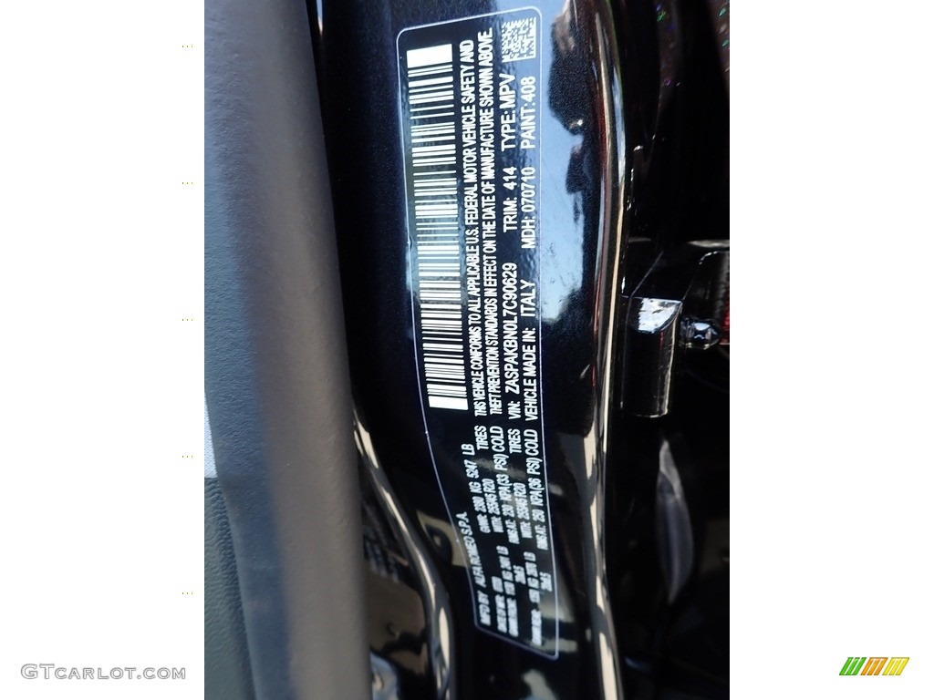 2020 Stelvio Color Code 408 for Vulcano Black Metallic Photo #139250824