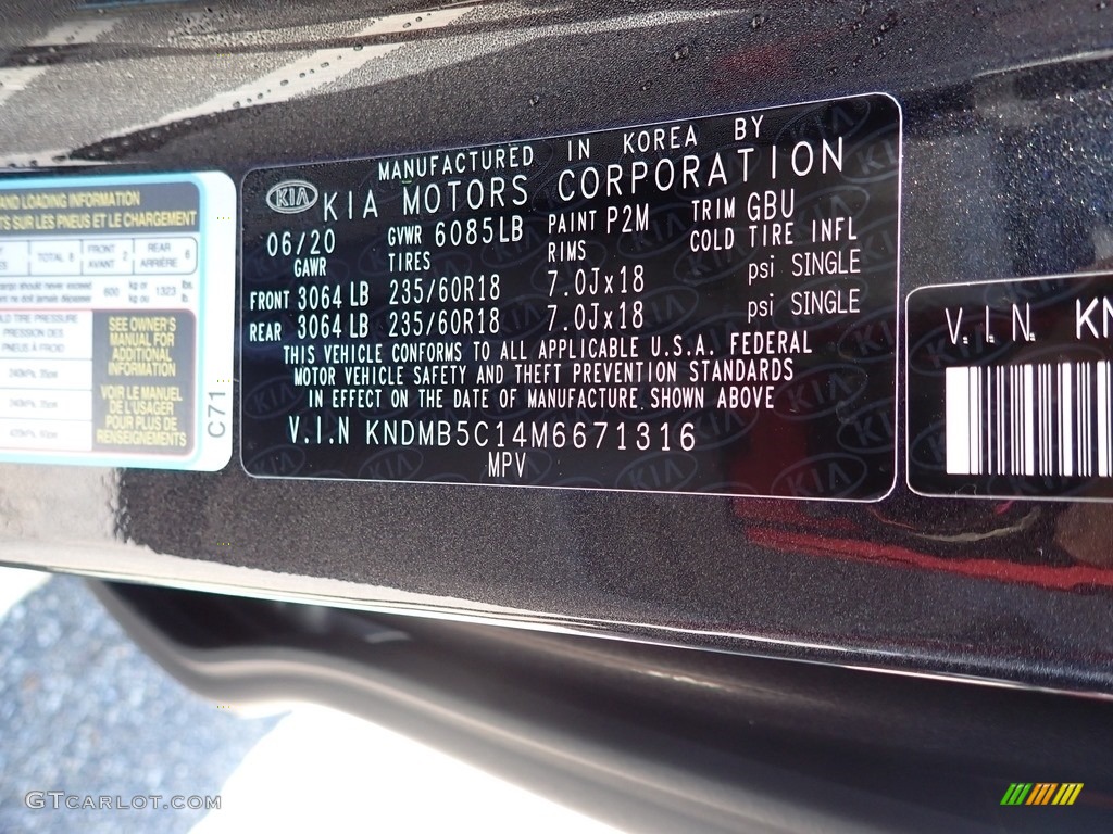 2021 Kia Sedona EX Color Code Photos