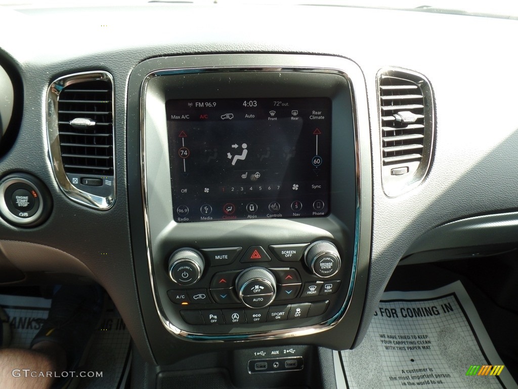 2018 Durango GT AWD - Vice White Tri-Coat Pearl / Black photo #26