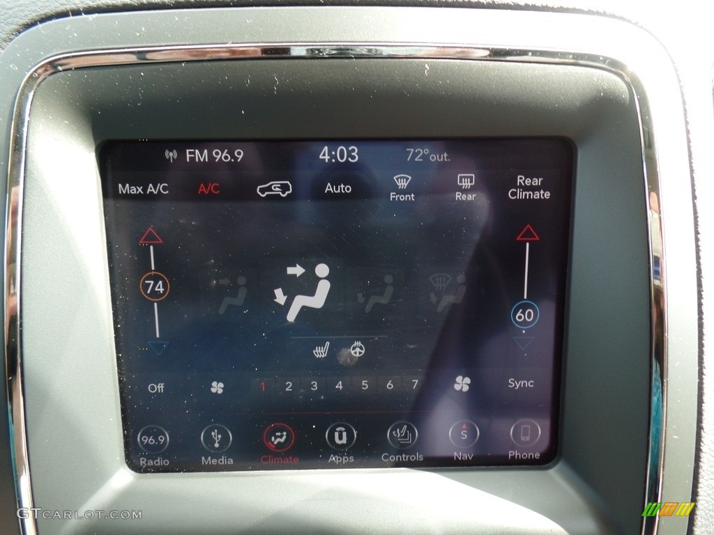 2018 Durango GT AWD - Vice White Tri-Coat Pearl / Black photo #27