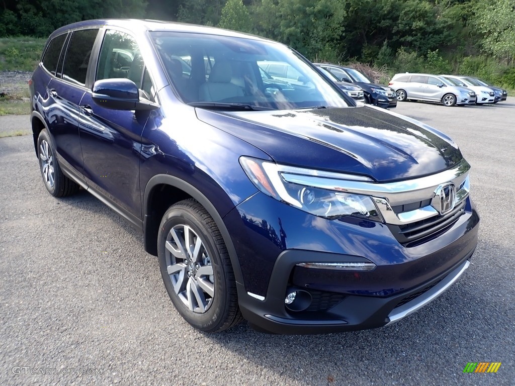Obsidian Blue Pearl 2021 Honda Pilot EX-L AWD Exterior Photo #139255154