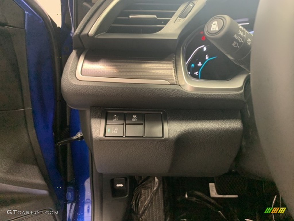 2020 Civic EX-L Sedan - Aegean Blue Metallic / Black photo #11