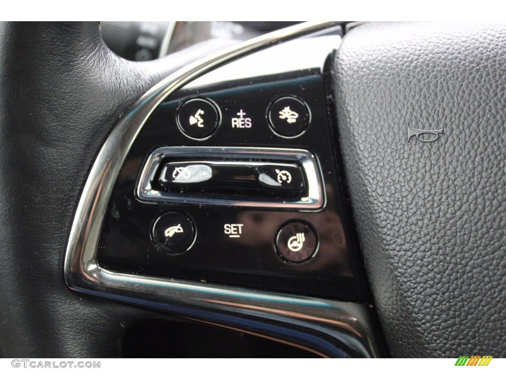 2016 Cadillac CTS 2.0T Luxury Sedan Light Platinum/Jet Black Steering Wheel Photo #139257470