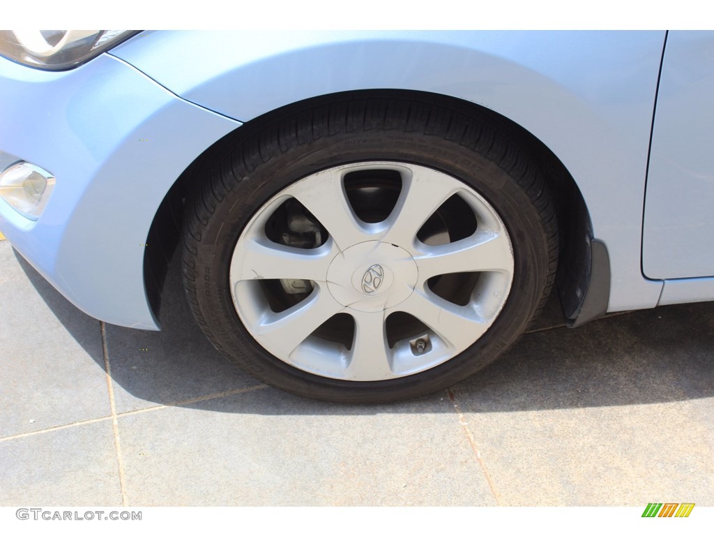 2013 Elantra Limited - Blue Sky Metallic / Beige photo #5