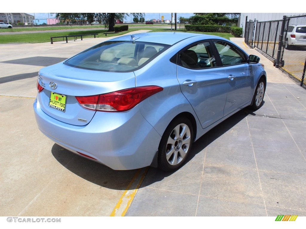 2013 Elantra Limited - Blue Sky Metallic / Beige photo #10