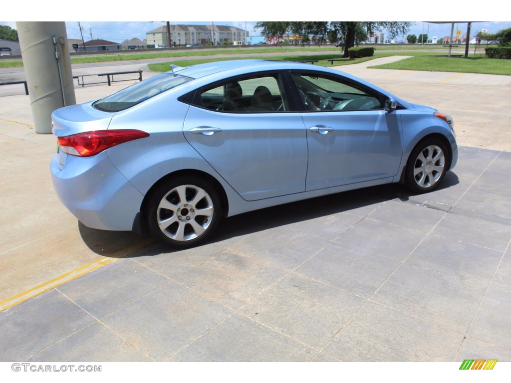 2013 Elantra Limited - Blue Sky Metallic / Beige photo #13