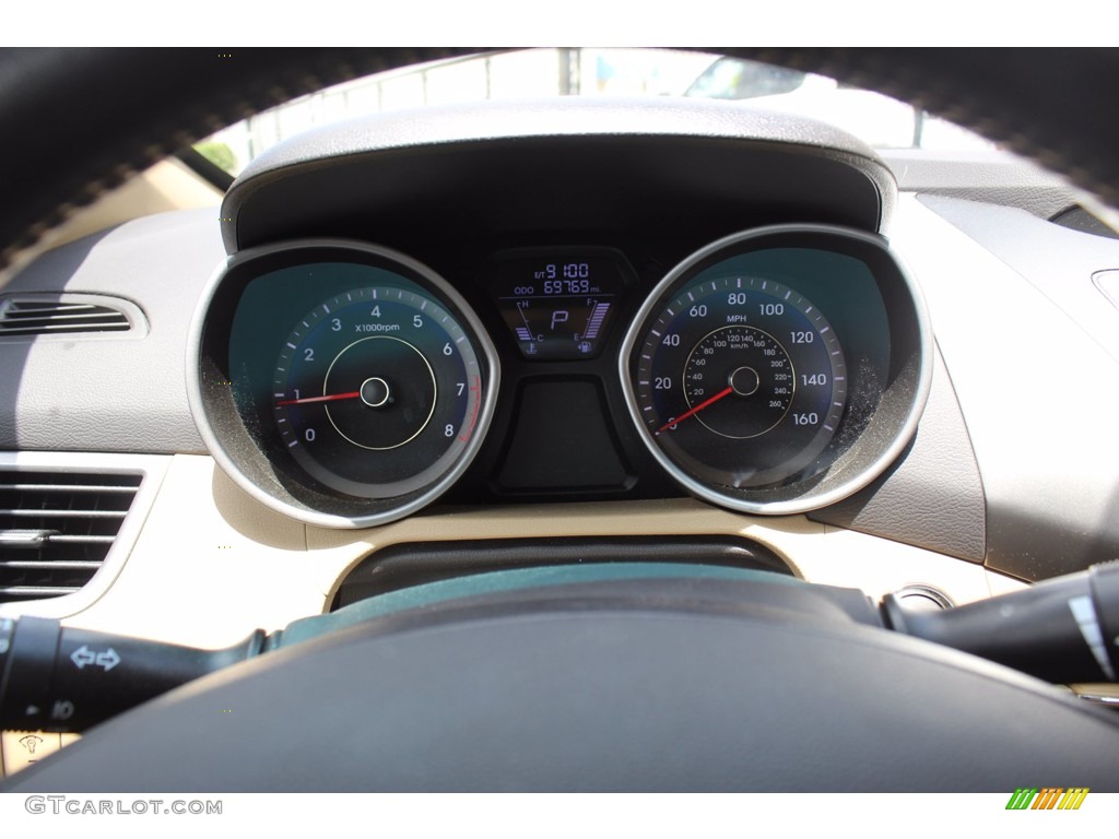 2013 Elantra Limited - Blue Sky Metallic / Beige photo #18