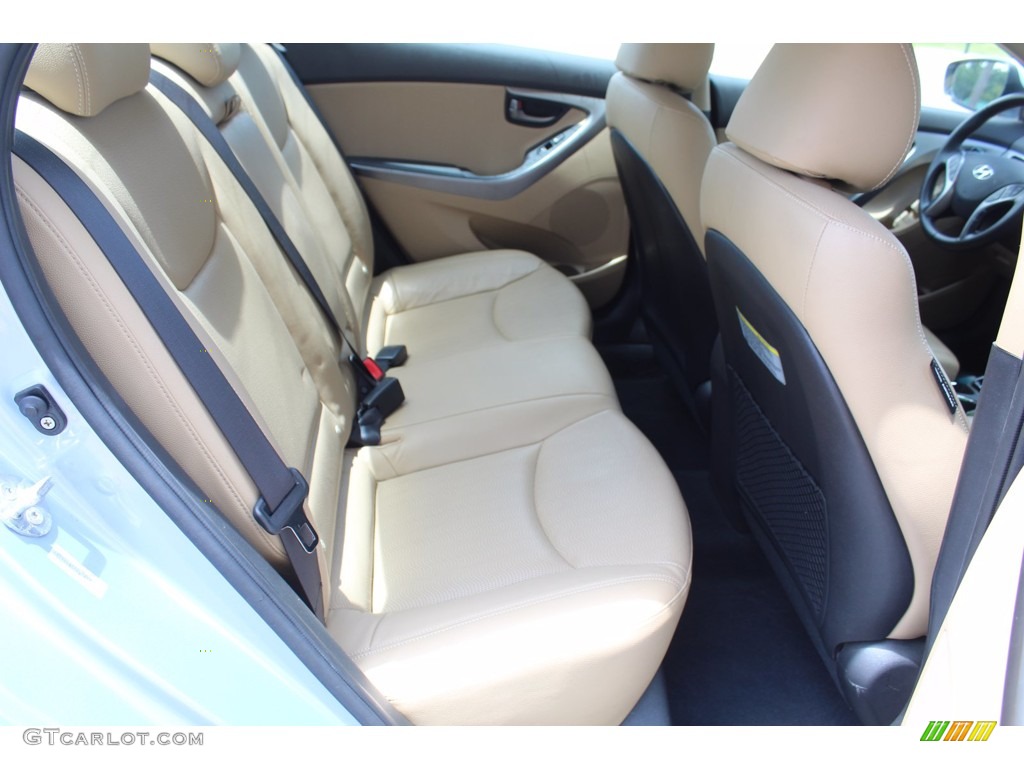 2013 Elantra Limited - Blue Sky Metallic / Beige photo #30