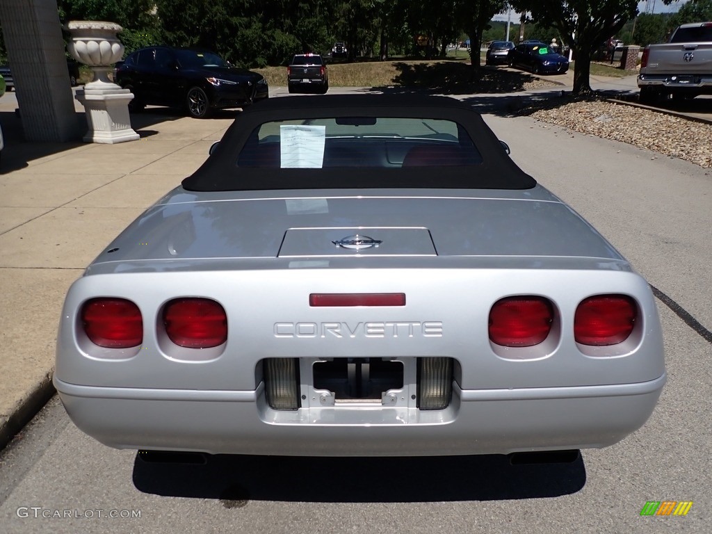 1996 Corvette Convertible - Sebring Silver Metallic / Red photo #3