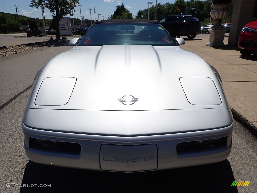 1996 Corvette Convertible - Sebring Silver Metallic / Red photo #7