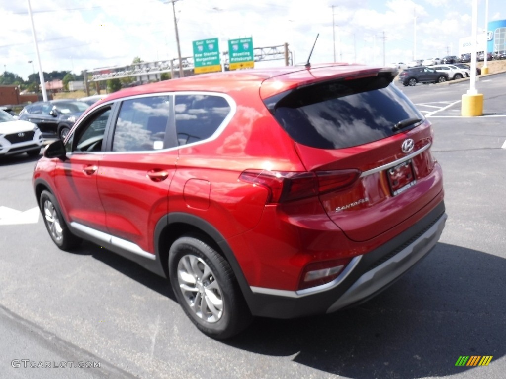 2019 Santa Fe SE AWD - Scarlet Red / Black photo #7