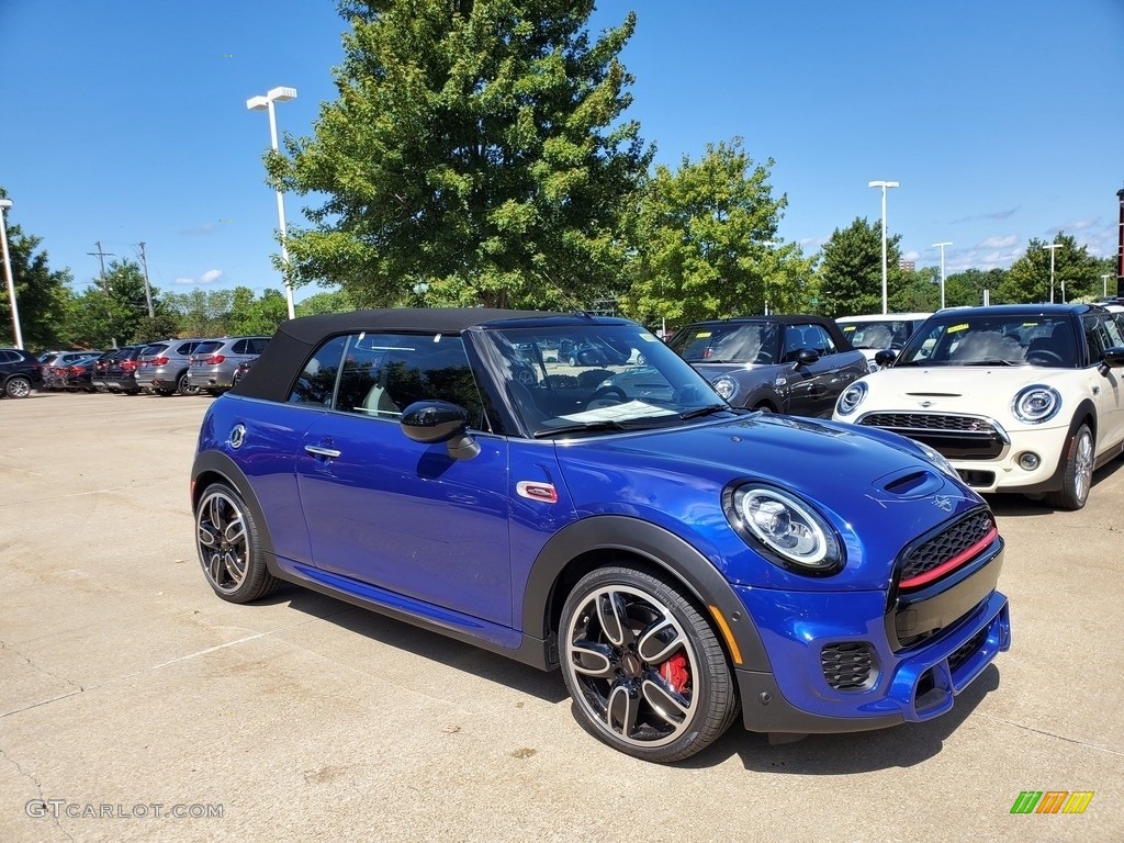2021 Convertible John Cooper Works - Starlight Blue Metallic / JCW Carbon Black/Dinamica photo #2