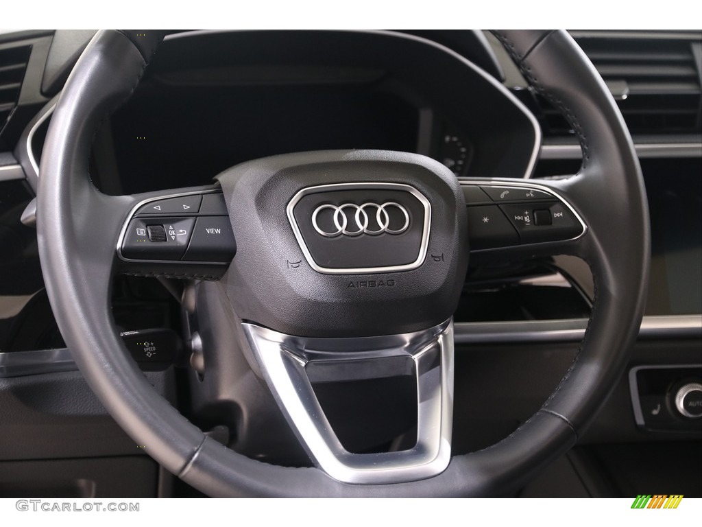 2019 Audi Q3 Premium quattro Black Steering Wheel Photo #139262063
