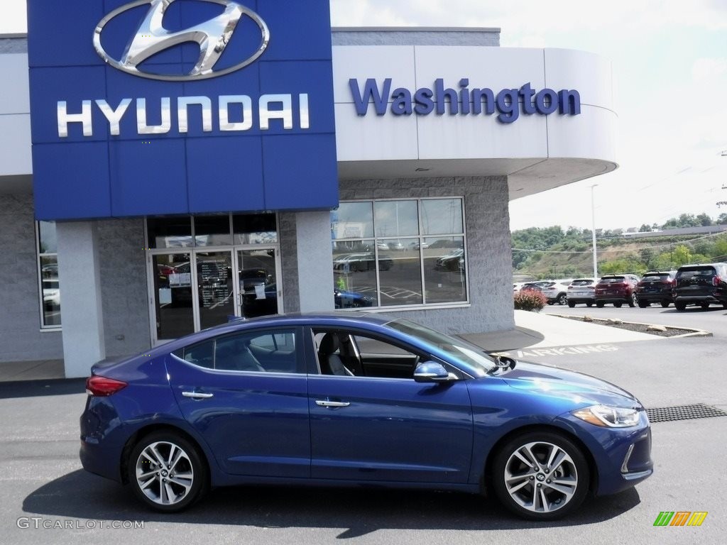 2017 Elantra Limited - Lakeside Blue / Black photo #2