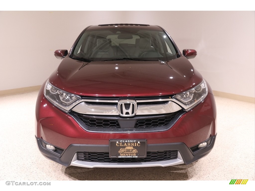 2018 CR-V EX AWD - Basque Red Pearl II / Gray photo #2