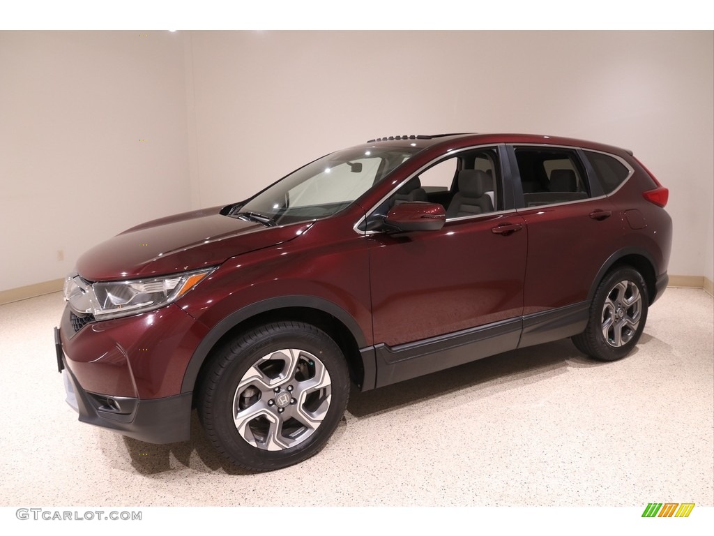 2018 CR-V EX AWD - Basque Red Pearl II / Gray photo #3