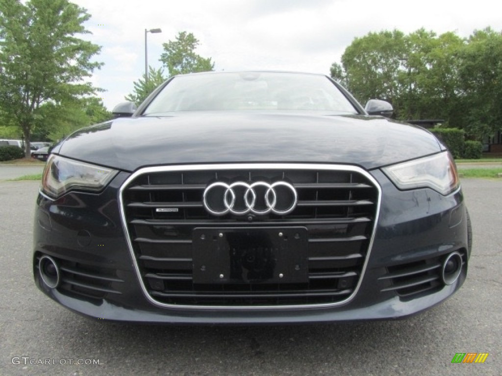 2014 A6 3.0T quattro Sedan - Moonlight Blue Metallic / Nougat Brown photo #4