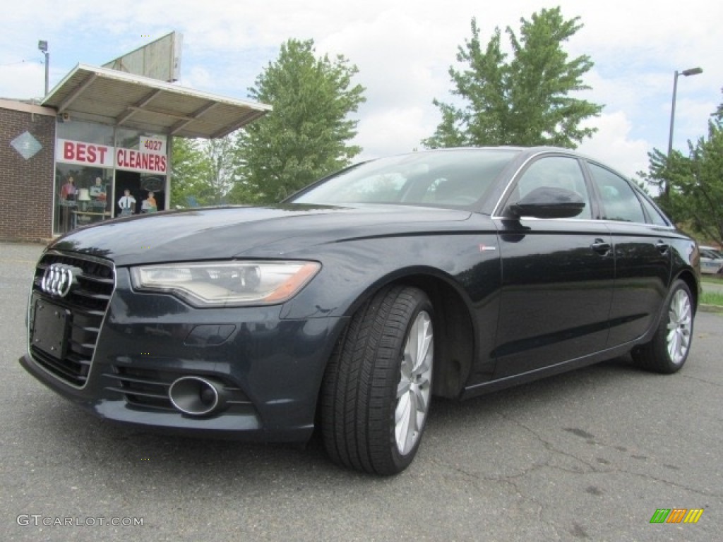 2014 A6 3.0T quattro Sedan - Moonlight Blue Metallic / Nougat Brown photo #6