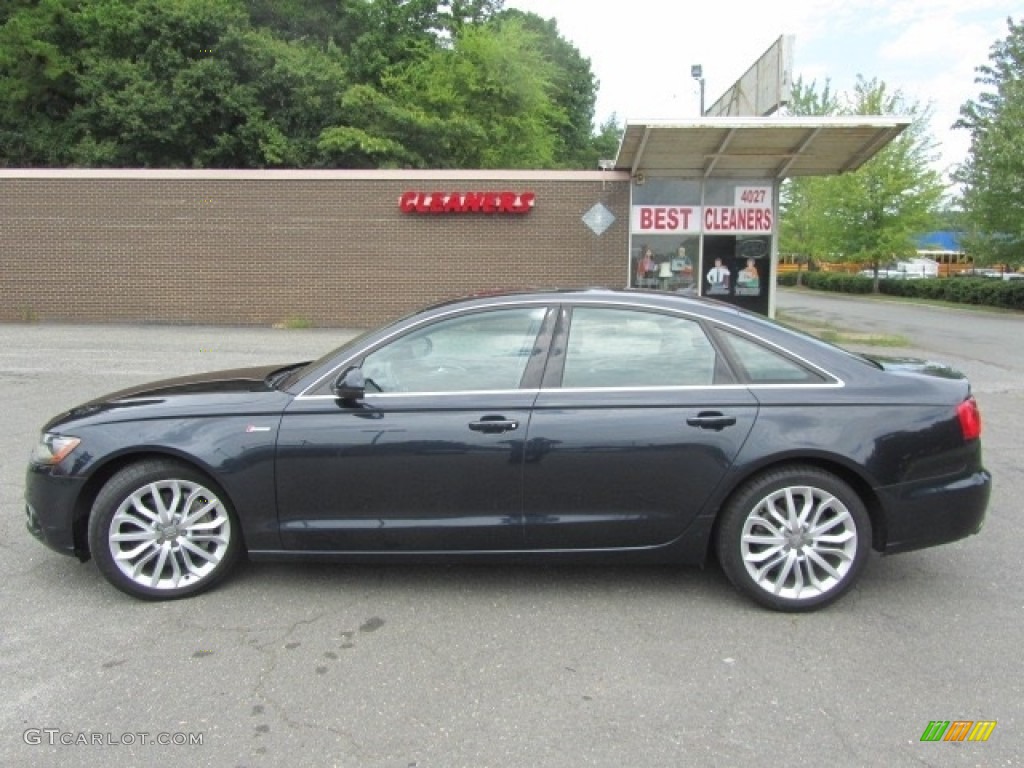 2014 A6 3.0T quattro Sedan - Moonlight Blue Metallic / Nougat Brown photo #7